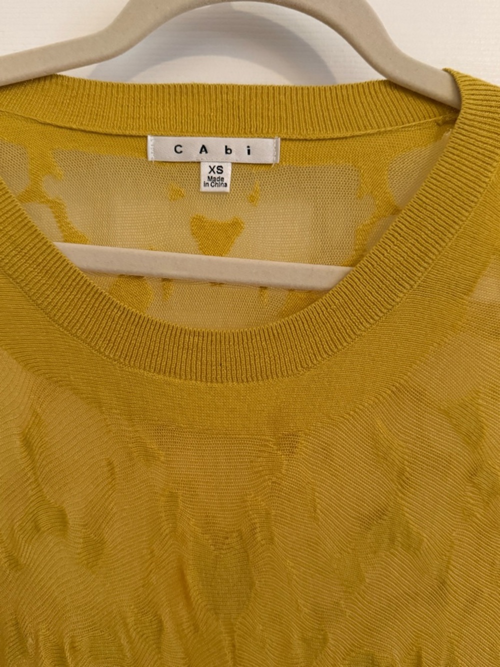 CAbi Golden Yellow Crewneck Sweater